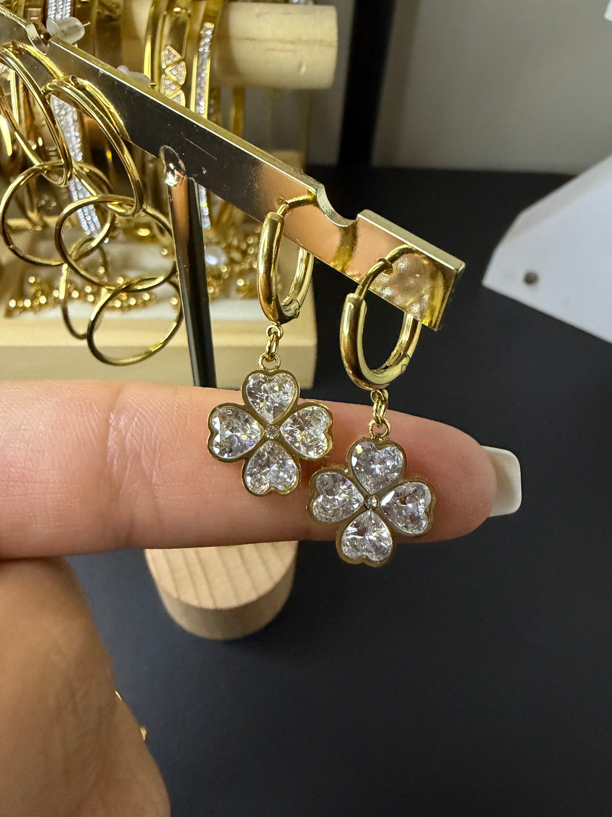 Pendientes mini flores