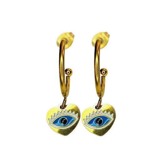Pendientes ojo turco