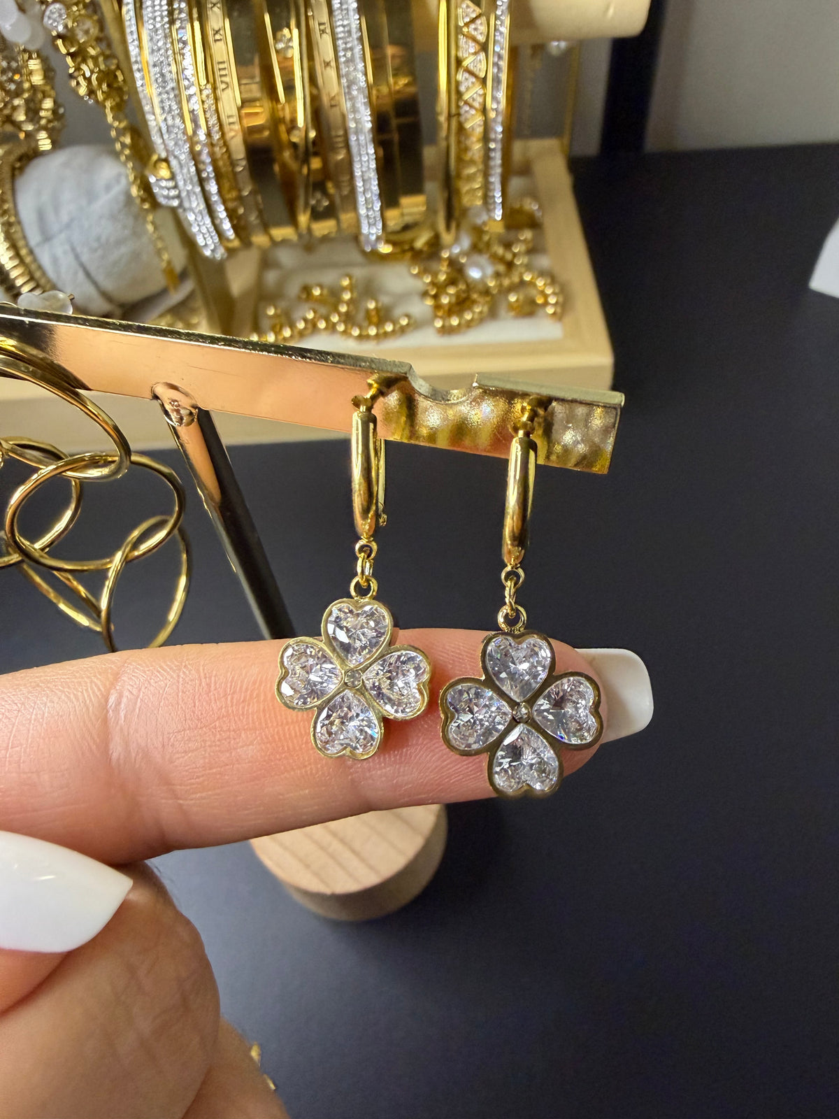 Pendientes mini flores