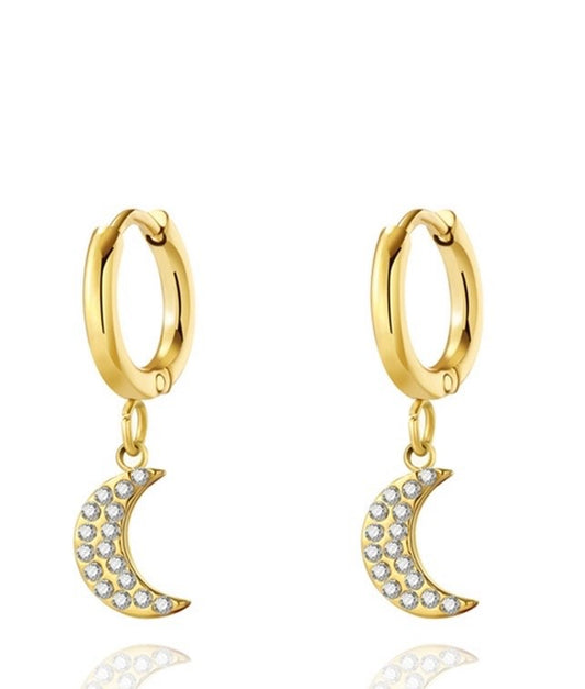 Pendientes mini luna